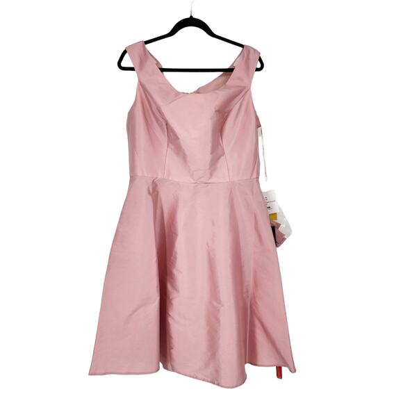 Alfred Sung Cocktail Length Off-The-Shoulder Dress Twirl Style D686 NWT size 16 - Picture 1 of 7